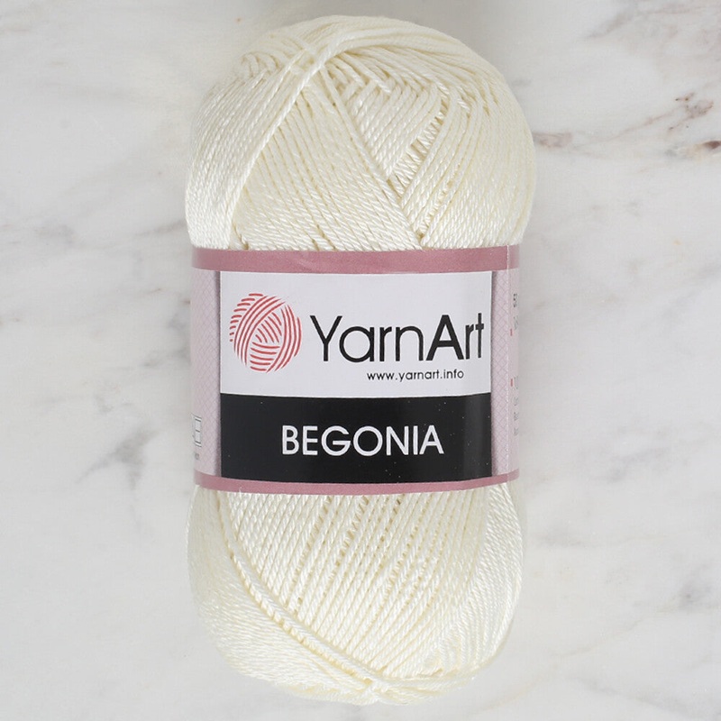 YarnArt Begonia 50gr Knitting Yarn, Off White – 0326