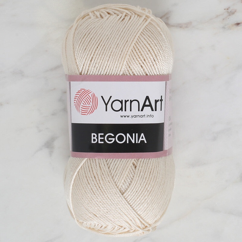 YarnArt Begonia 50gr Knitting Yarn, White – 6194