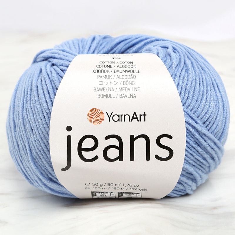 YarnArt Jeans Knitting Yarn, Blue – 15