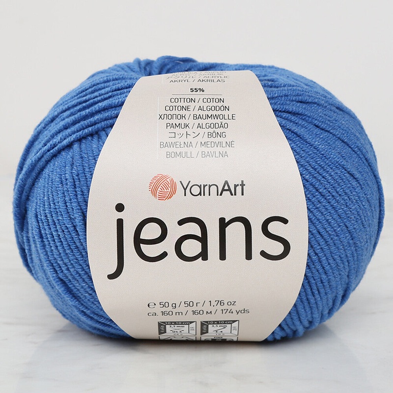 YarnArt Jeans Knitting Yarn, Blue – 16