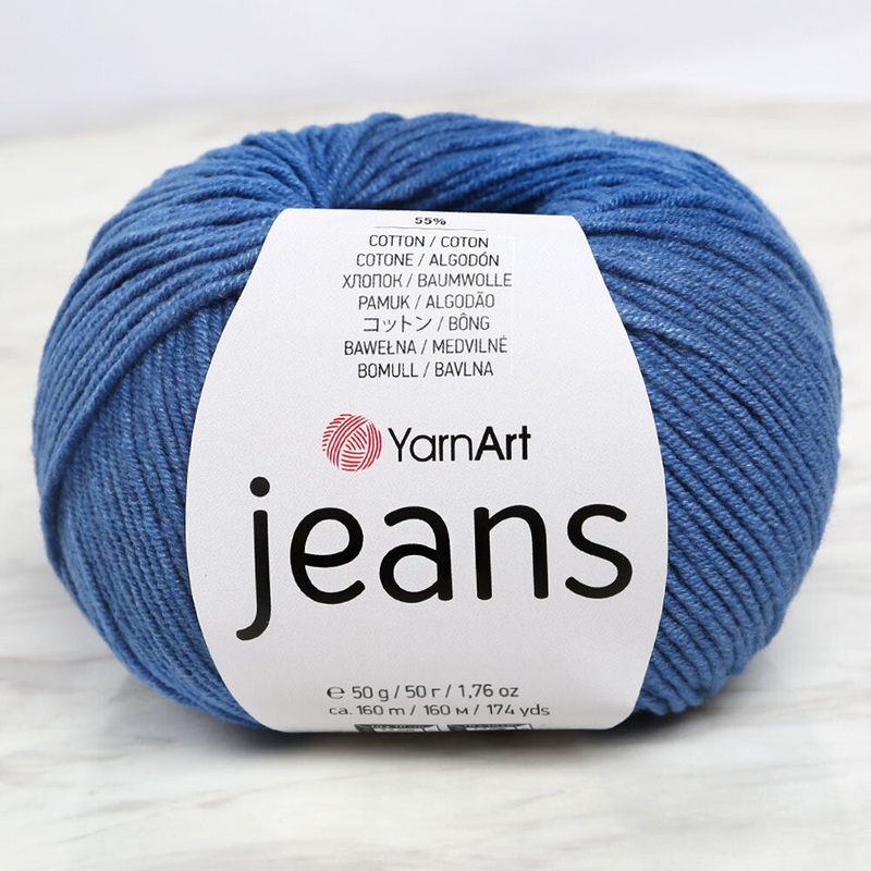 YarnArt Jeans Knitting Yarn, Blue – 17