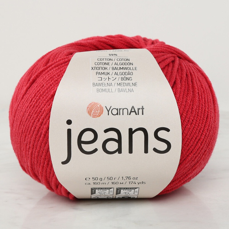 YarnArt Jeans Knitting Yarn, Claret – 51