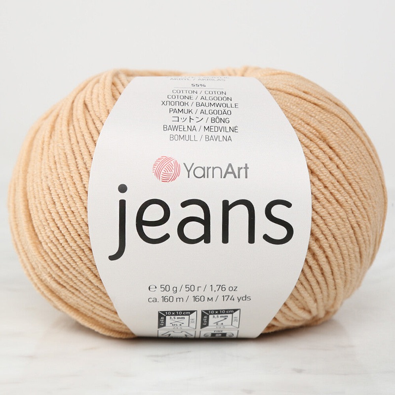YarnArt Jeans Knitting Yarn, Flesh – 07
