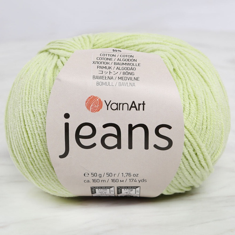 YarnArt Jeans Knitting Yarn, Light Green – 11