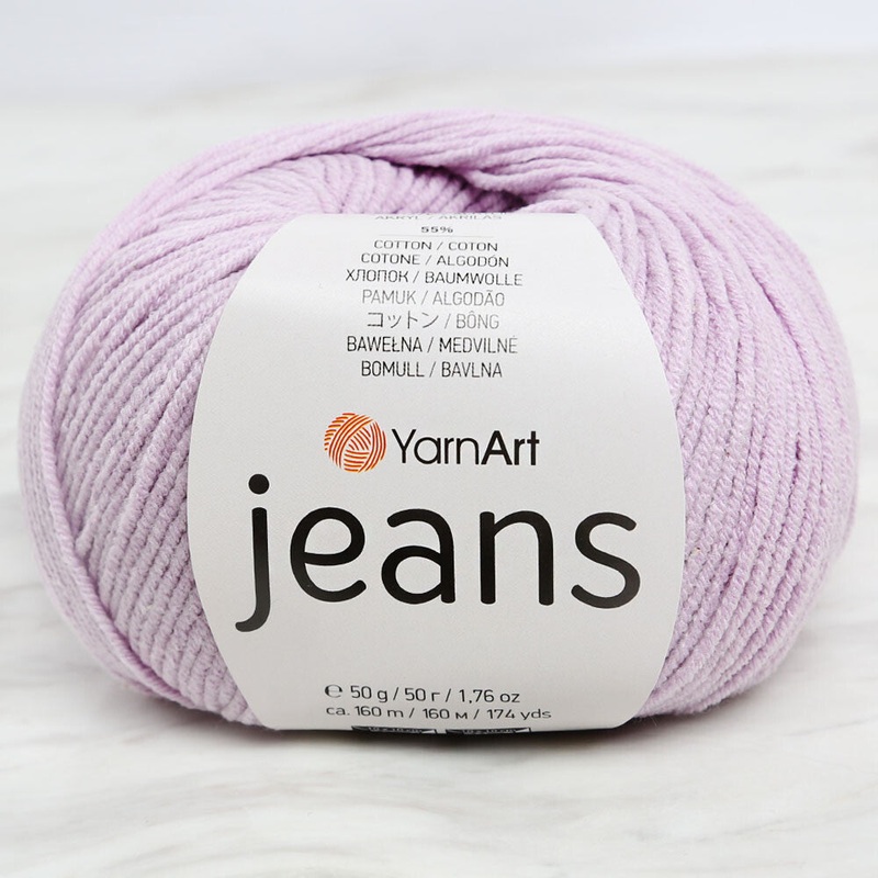 YarnArt Jeans Knitting Yarn, Lilac – 19