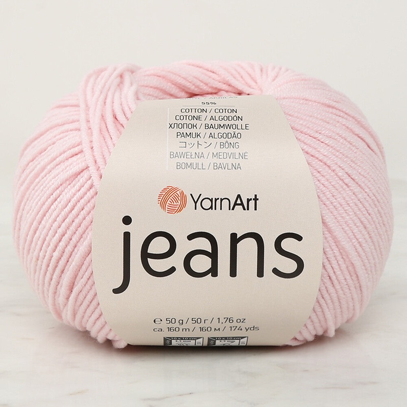 YarnArt Jeans Knitting Yarn, Pink – 18