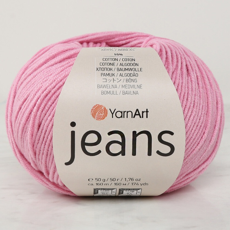 YarnArt Jeans Knitting Yarn, Pink – 20