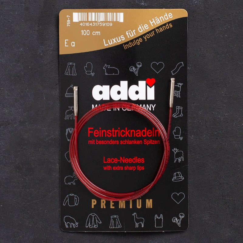 Addi Click 100 cm Individually Knitting Cord for Lace Tips – 759-2/100