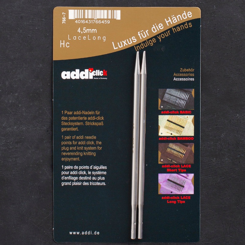 Addi Click 4,5 mm  Lace Knitting Needle Tips – 766-7/4.5