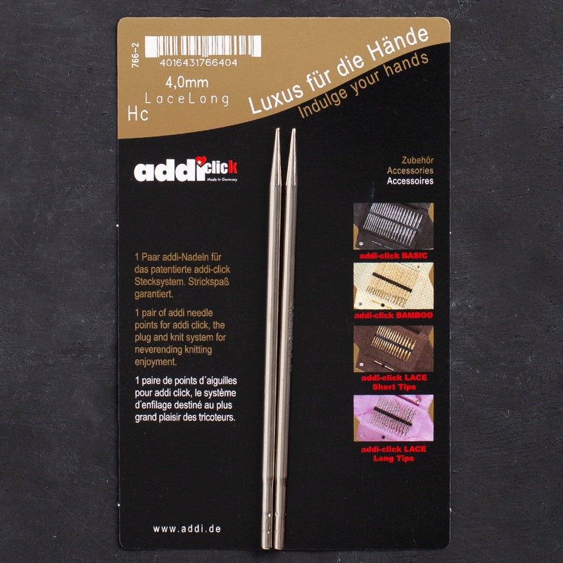 Addi Click 4 mm  Lace Knitting Needle Tips – 766-7/4