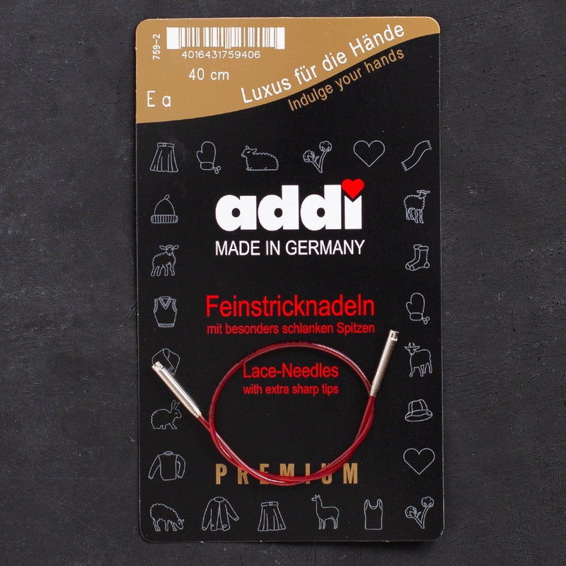 Addi Click 40 cm  Individually Knitting Cord for Lace Tips – 759-2/40