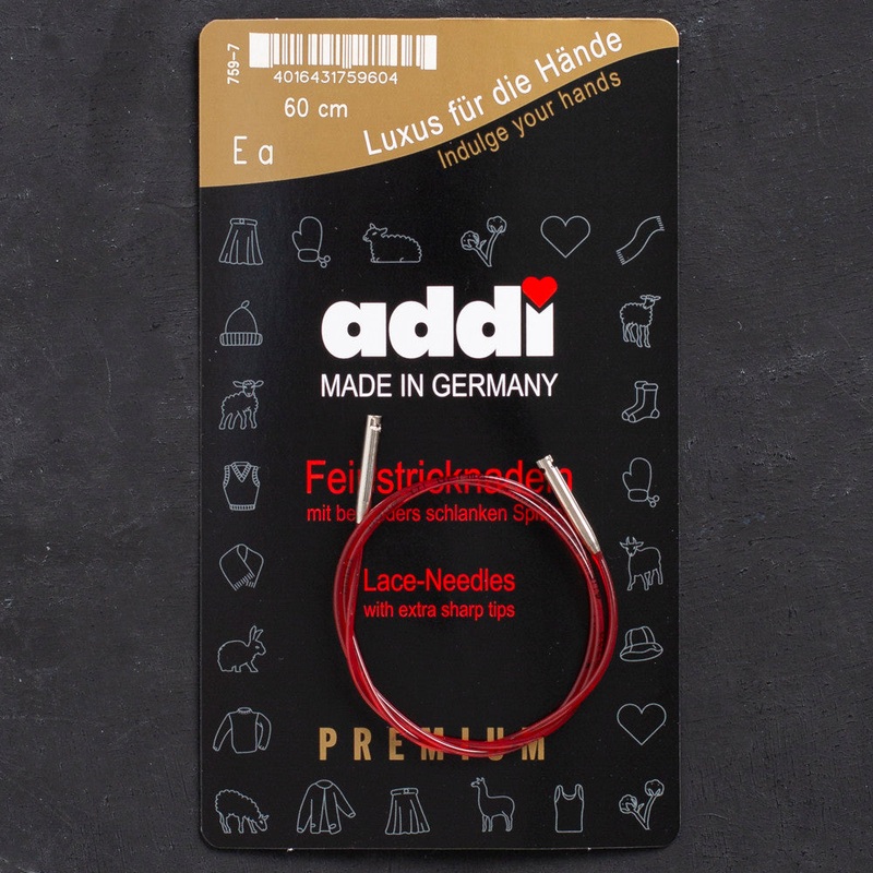 Addi Click 60 cm  Individually Knitting Cord for Lace Tips – 759-2/60