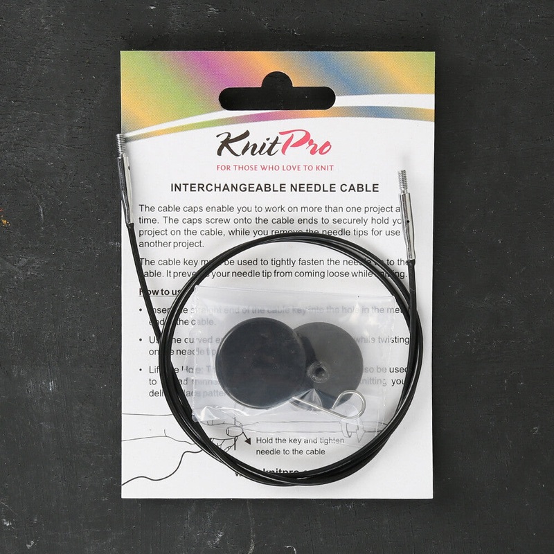 KnitPro 80 cm 1 pieces of knitting Cable, Black – 10522