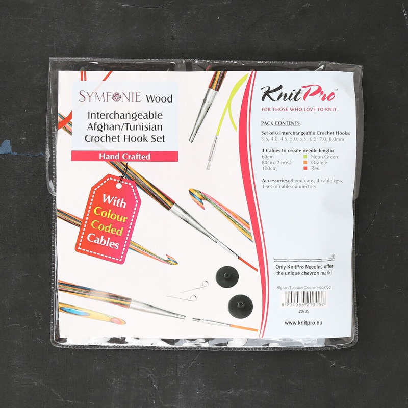 KnitPro Symfonie Interchangeable Tunisian Crochet Hook Set – 20735