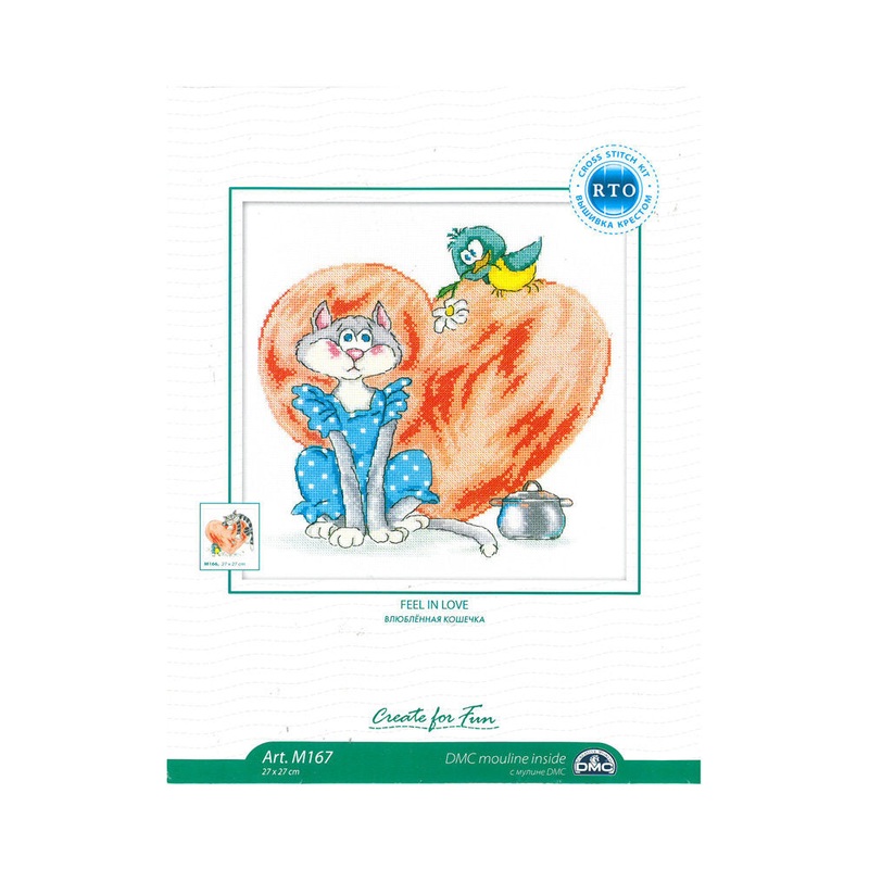 RTO Baltic 27 x 27 cm Cross Stitch Kit, Feel in Love – M167