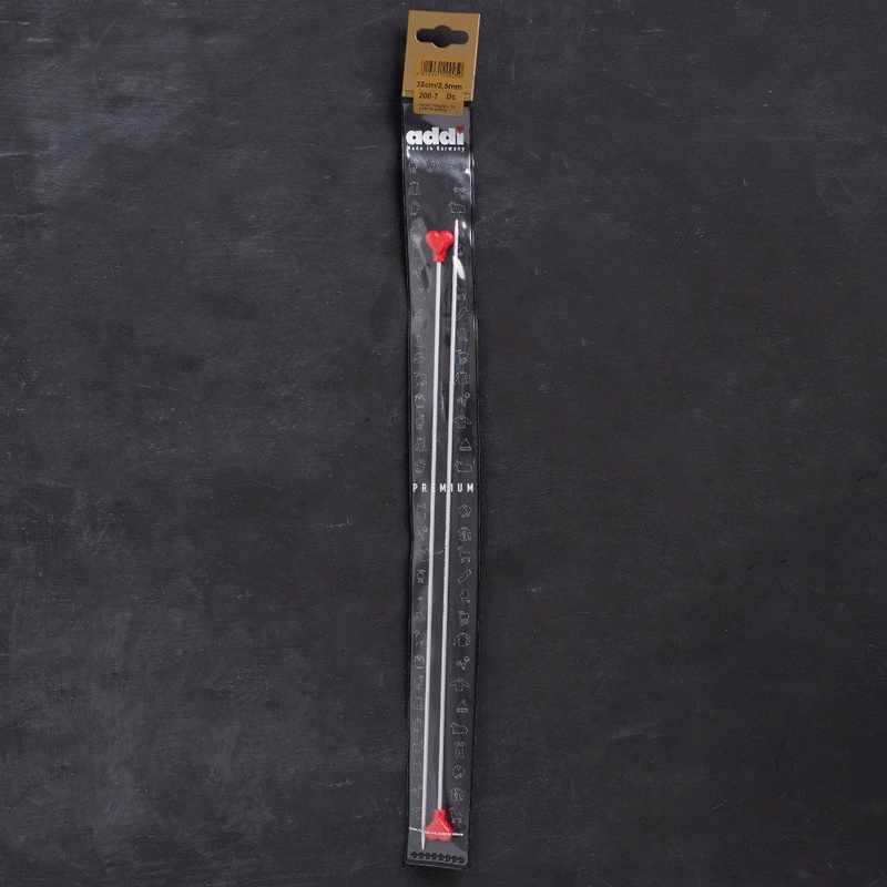 Addi 2.5 mm 35 cm Jacket Knitting Needles, Aluminium – 200-7/35/2.5