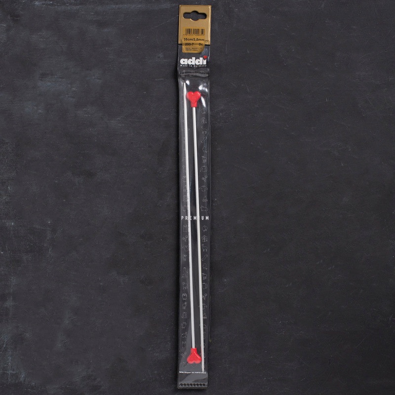 Addi 3.5 mm 35 cm Jacket Knitting Needles, Aluminium – 200-7/35/3.5