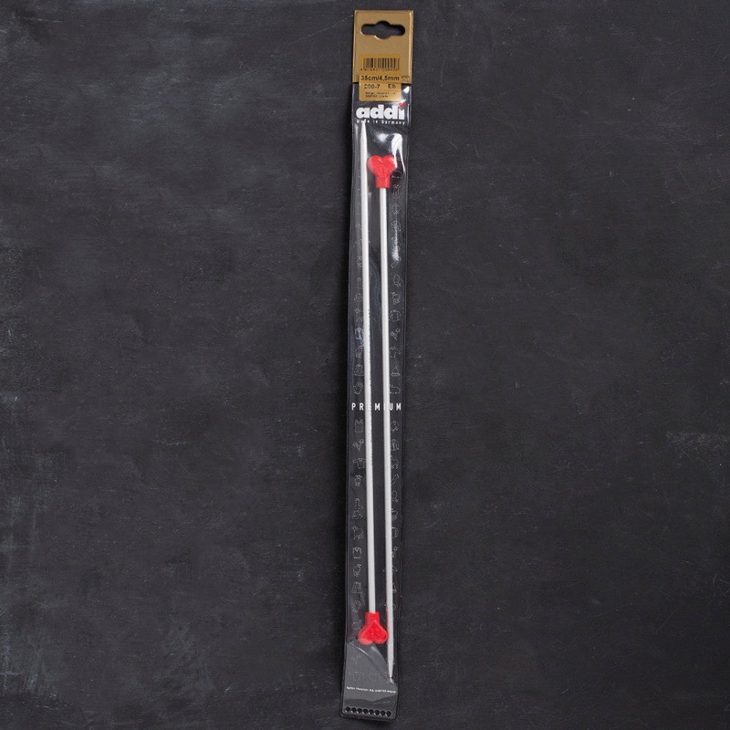 Addi 4.5 mm 35 cm Jacket Knitting Needles, Aluminium – 200-7/35/4.5