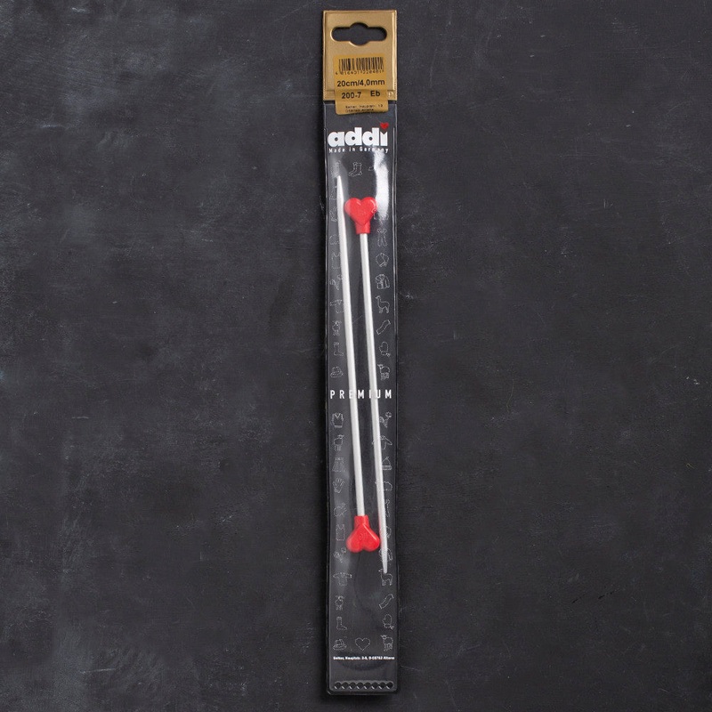 Addi 4 mm 20 cm Jacket Knitting Needles, Aluminium – 200-7/20/4