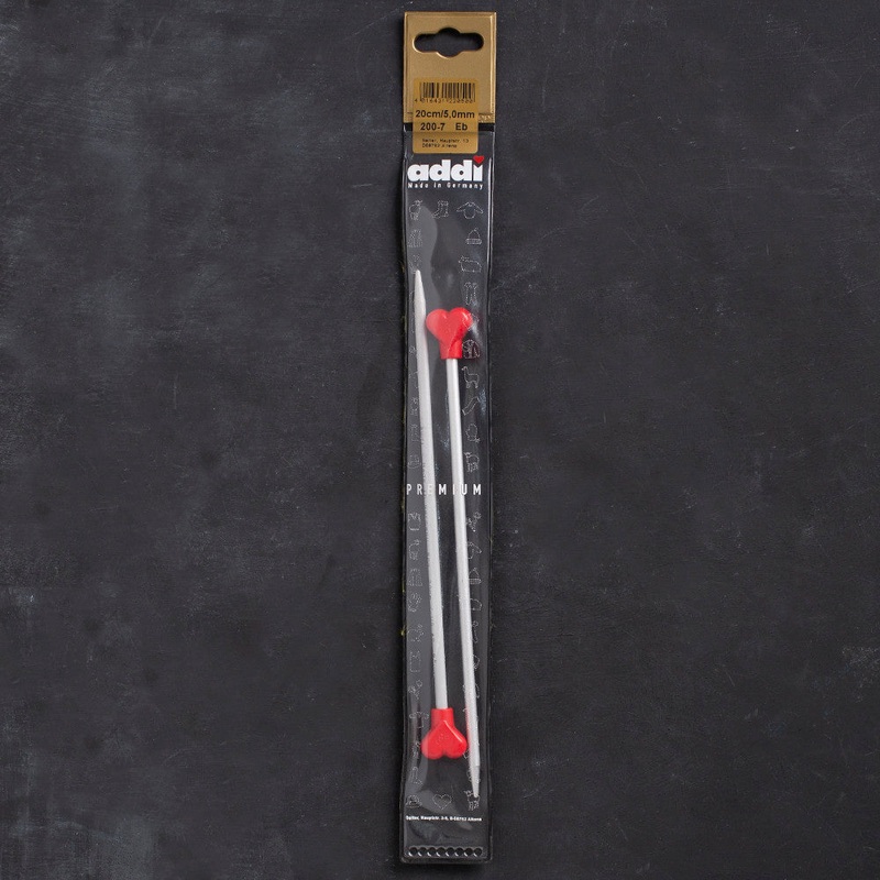 Addi 5 mm 20 cm Jacket Knitting Needles, Aluminium – 200-7/20/5