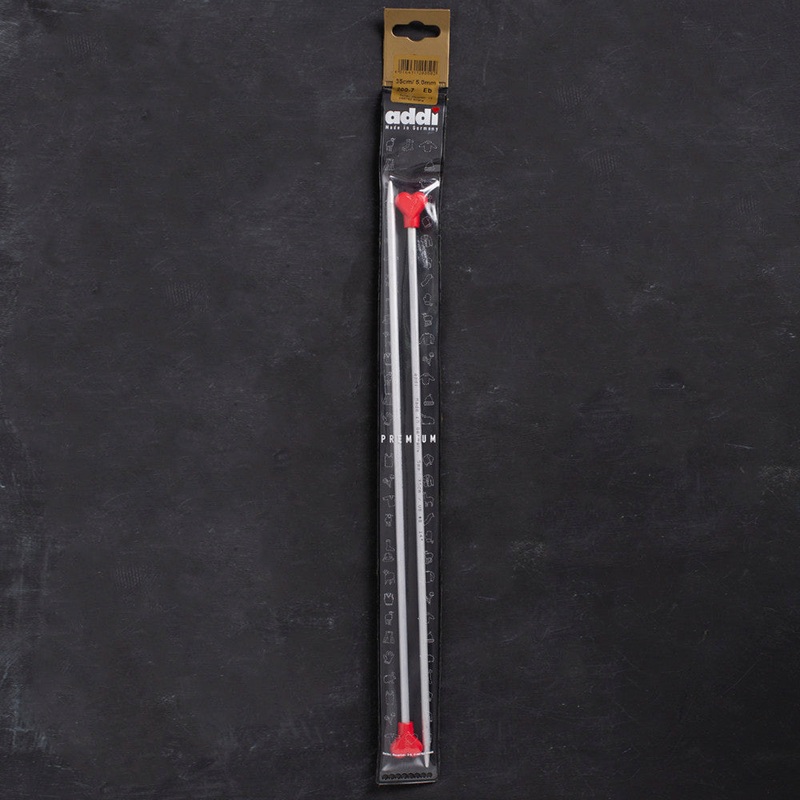 Addi 5 mm 35 cm Jacket Knitting Needles, Aluminium – 200-7/35/5