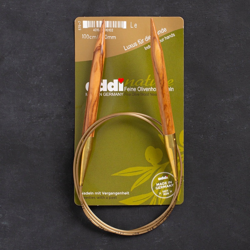 Addi Olive Wood 10mm 100cm Circular Knitting Needles – 575-7