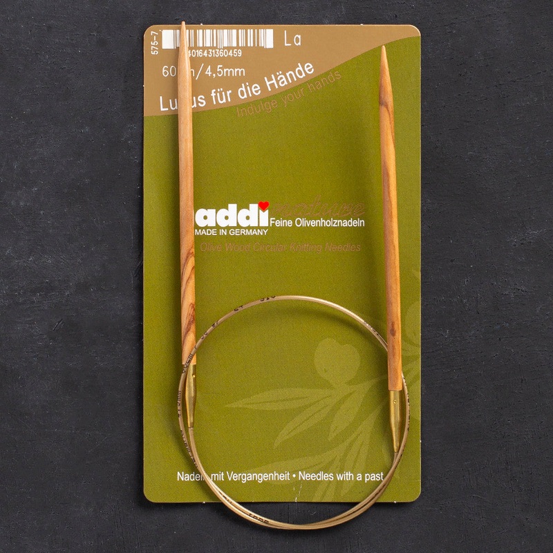 Addi Olive Wood 4.5mm 60cm Circular Knitting Needles – 575-7