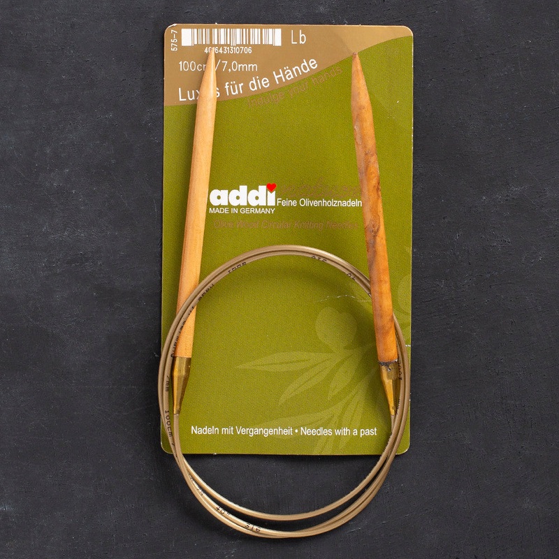 Addi Olive Wood 7mm 100cm Circular Knitting Needles – 575-7