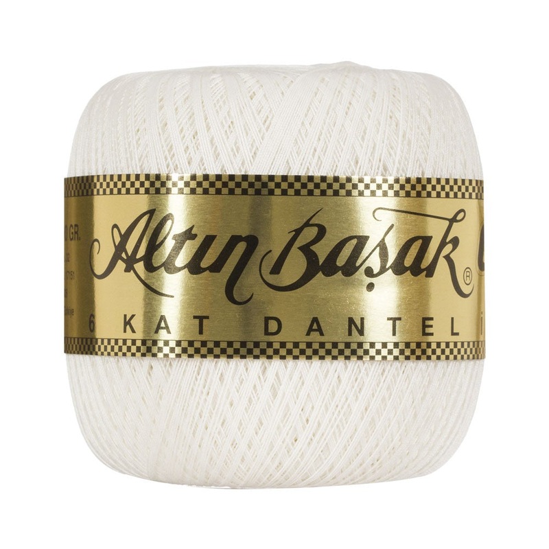 Altinbasak 100Gr 6 Ply Gold Lace Thread 50 No – Cream