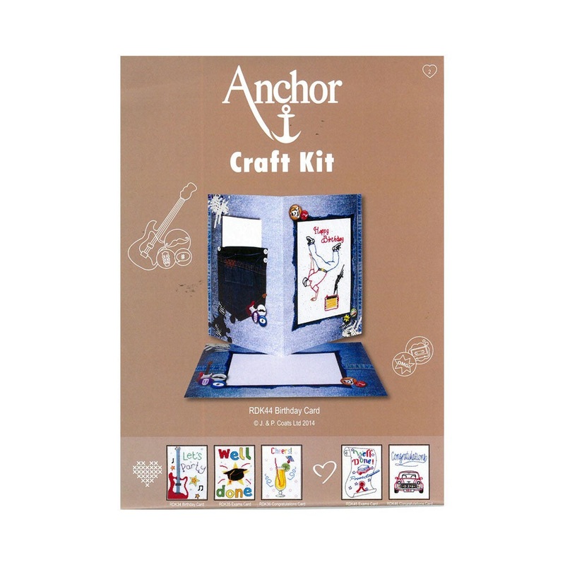 Anchor Birthday Printed Card Craft Kit – RDK44