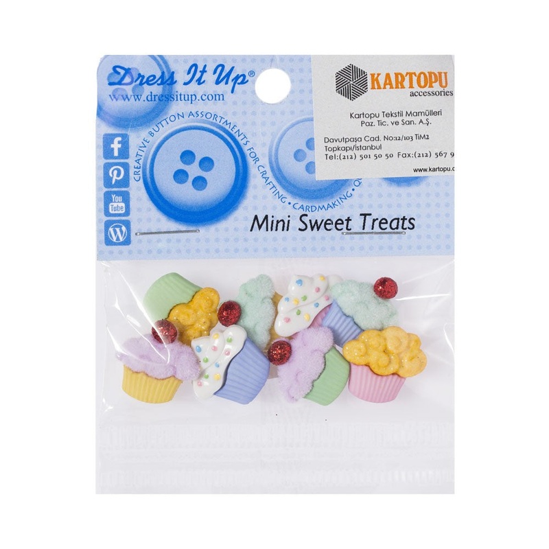 Dress It Up Creative Button Assortment, Cup Cake – 4821