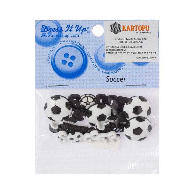 Dress It Up Creative Button Assortment, Football – 418