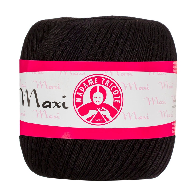 Madame Tricote Paris Maxi Lace Thread, Black – 9999