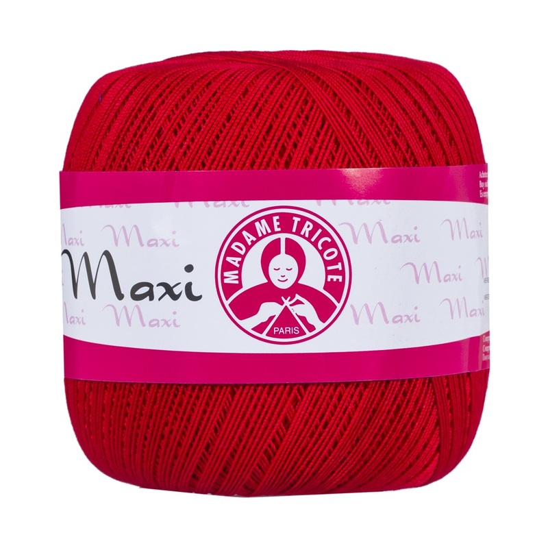 Madame Tricote Paris Maxi Lace Thread, Red – 6328
