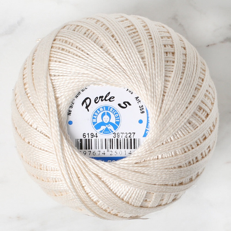 Madame Tricote Paris Perle No: 5 Lace Thread, Cream – 06194