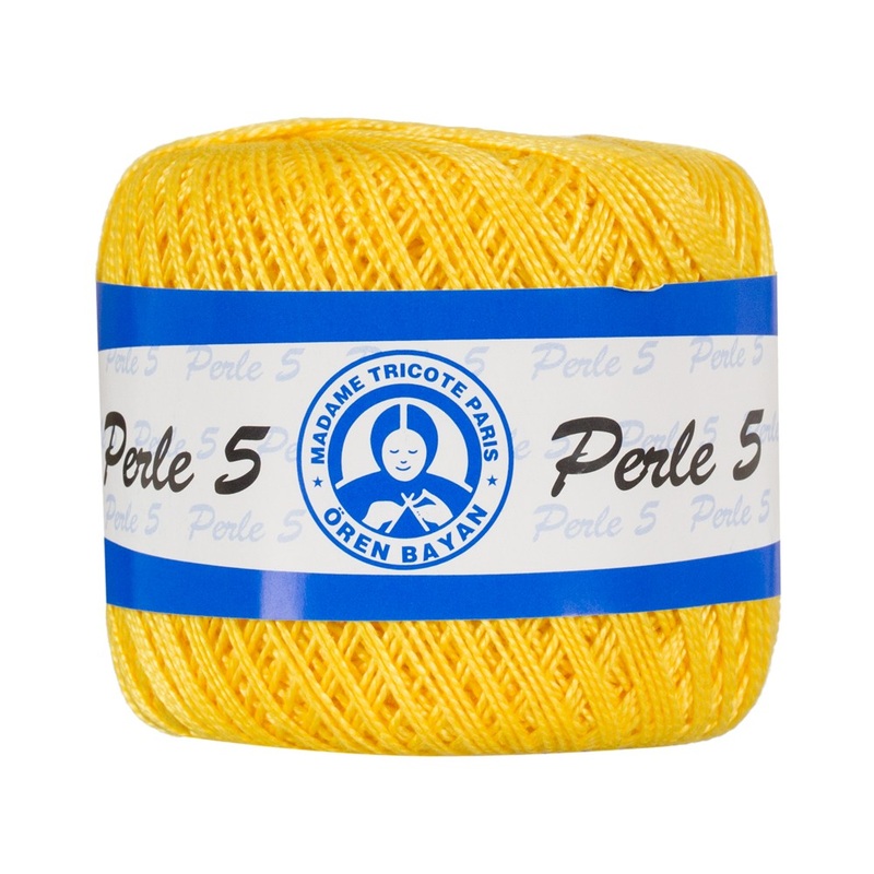 Madame Tricote Paris Perle No: 5 Lace Thread, Yellow – 06347