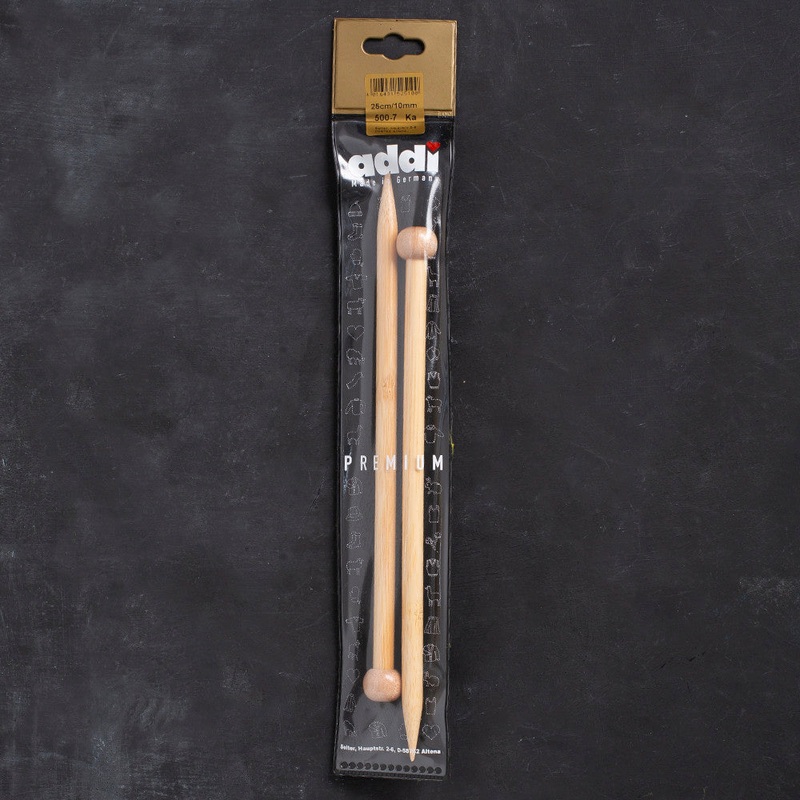 Addi 10mm 25cm Bamboo Jacket Knitting Needles – 500-7/25/10