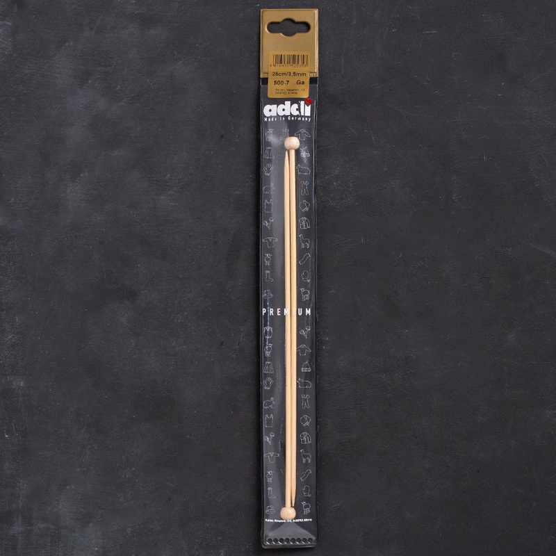 Addi 3.5mm 25cm Bamboo Jacket Knitting Needles – 500-7/25/3.5