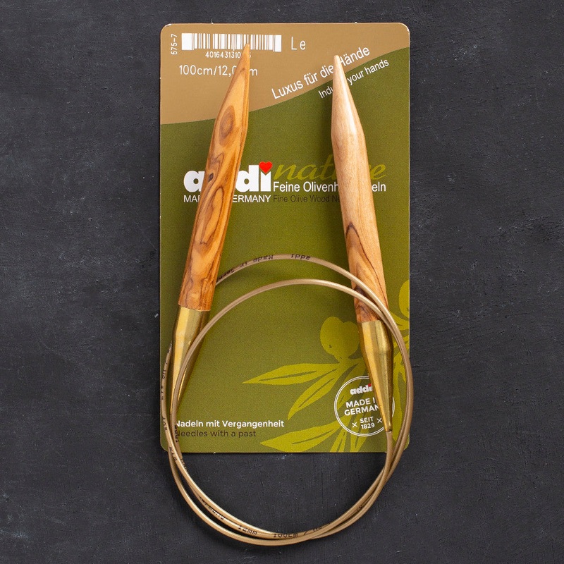 Addi Olive Wood 12mm 100cm Circular Knitting Needles – 575-7