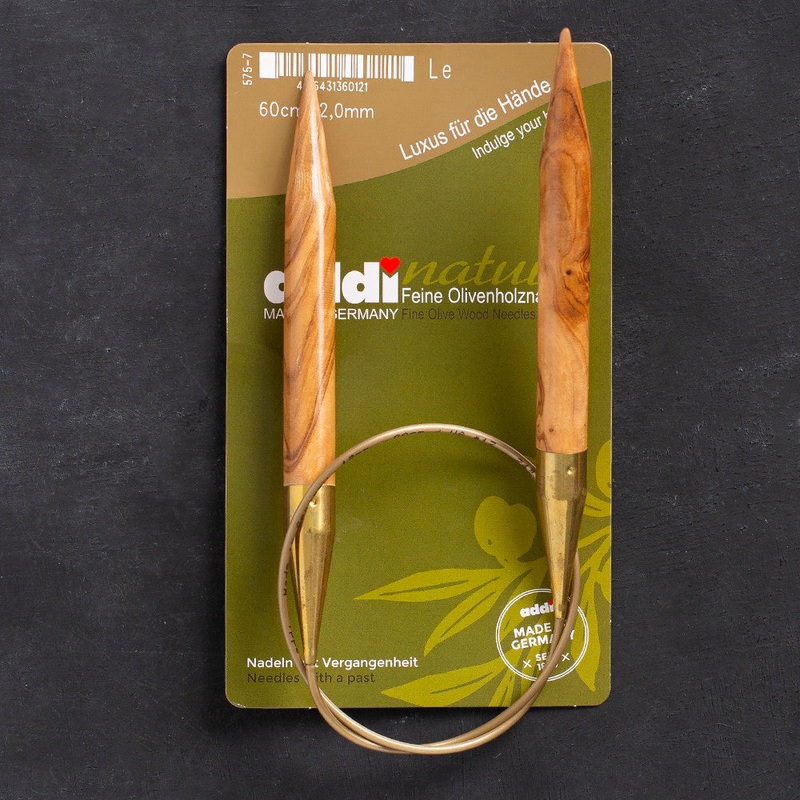 Addi Olive Wood 12mm 60cm Circular Knitting Needles – 575-7