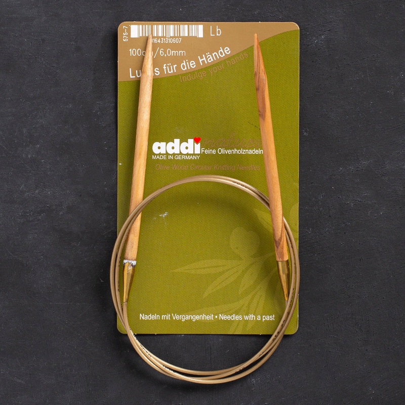 Addi Olive Wood 6mm 100cm Circular Knitting Needles – 575-7