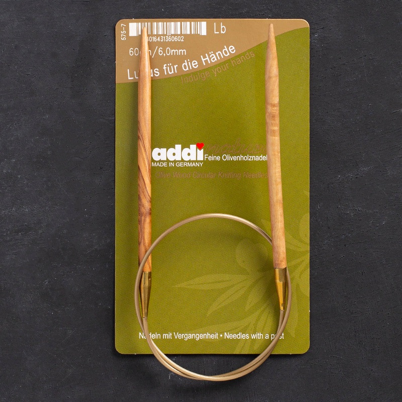 Addi Olive Wood 6mm 60cm Circular Knitting Needles – 575-7