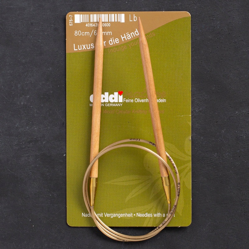 Addi Olive Wood 6mm 80cm Circular Knitting Needles – 575-7