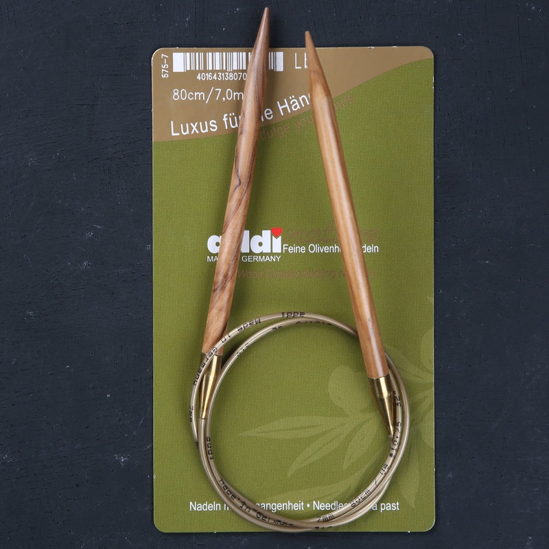 Addi Olive Wood 7mm 80cm Circular Knitting Needles – 575-7