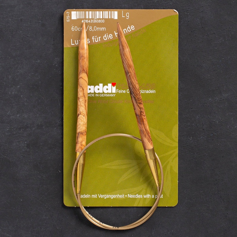 Addi Olive Wood 8mm 60cm Circular Knitting Needles – 575-7