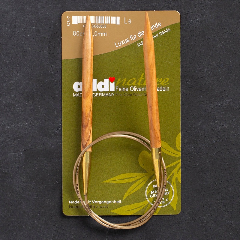 Addi Olive Wood 8mm 80cm Circular Knitting Needles – 575-7