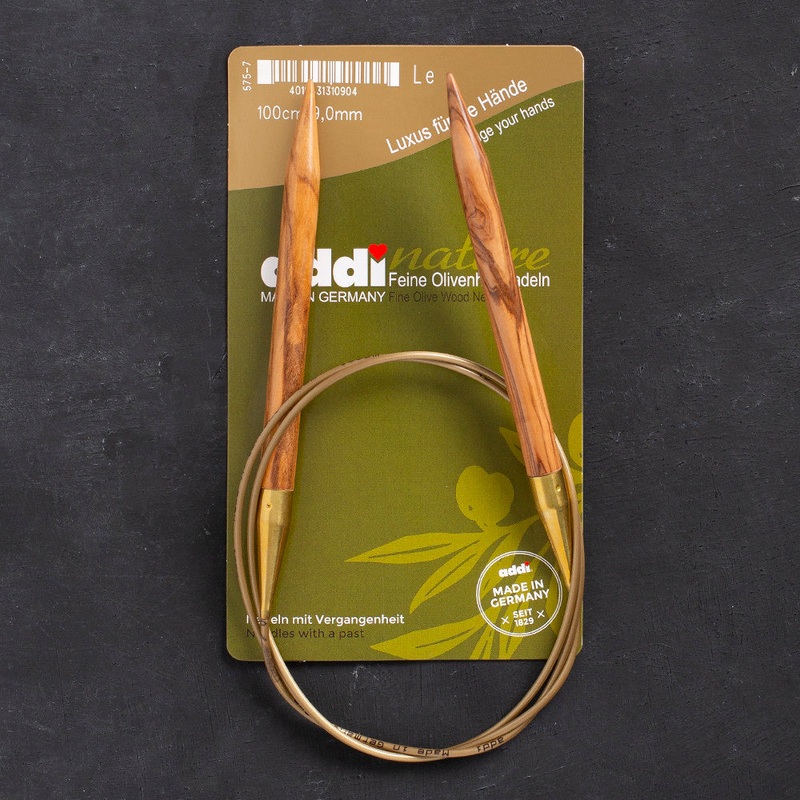 Addi Olive Wood 9mm 100cm Circular Knitting Needles – 575-7