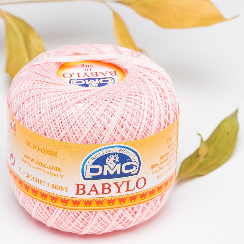 DMC Babylo 50gr Cotton Crochet Thread No:10, Pinkish White – 818