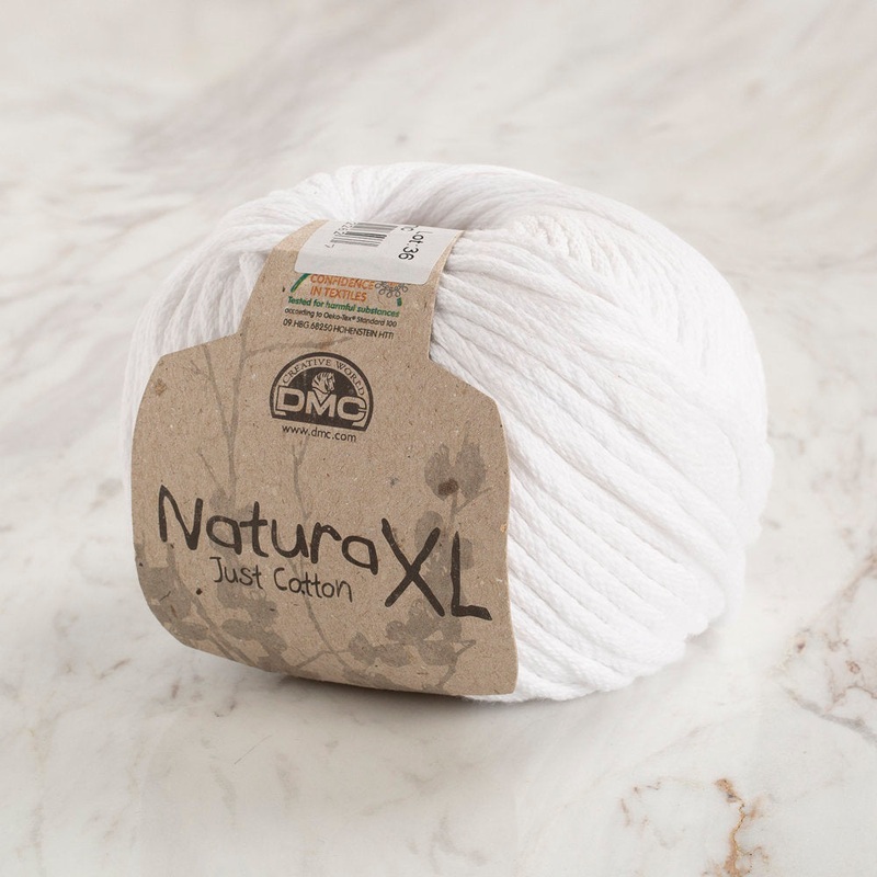 DMC Natura Just Cotton XL Yarn, White – 1