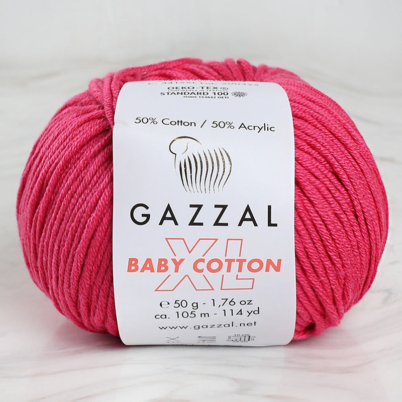 Gazzal Baby Cotton XL Baby Yarn, Fuchsia – 3415XL